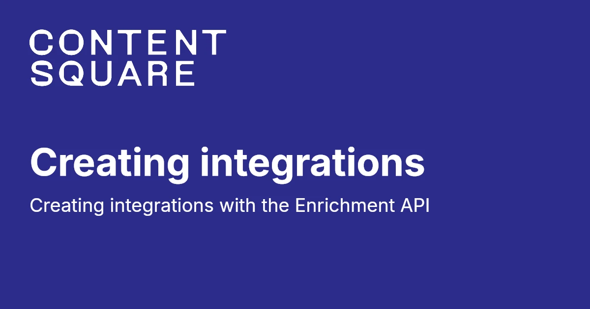 Creating integrations - APIs