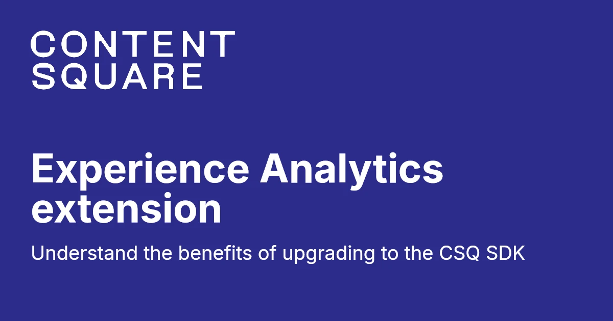 Experience Analytics extension - Android