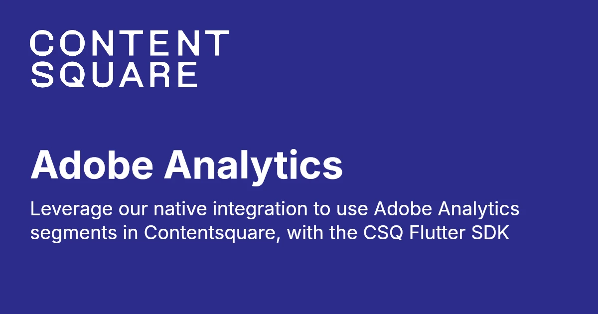 Adobe Analytics - Flutter