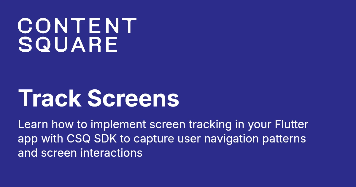 Track Screens - Flutter