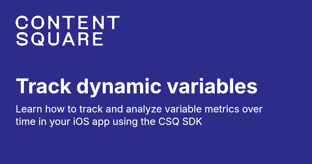 Track dynamic variables - iOS
