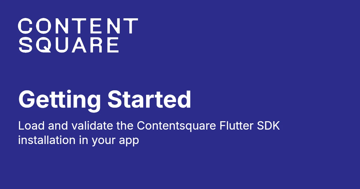 Getting Started - Flutter (classic)