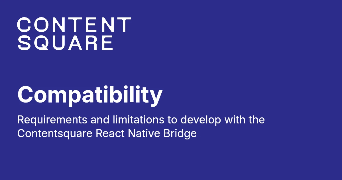 Compatibility - React Native (classic)