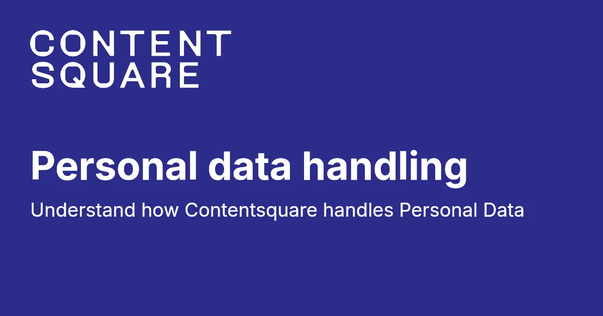 Personal data handling - Web