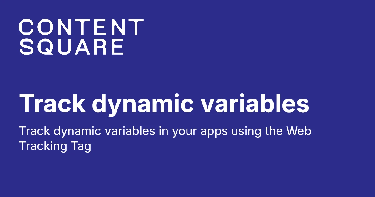 Track dynamic variables - WebView